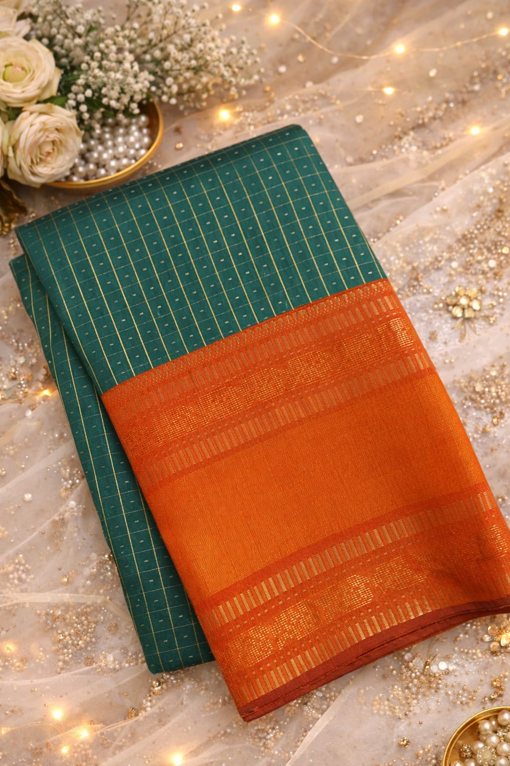Silk cotton checked