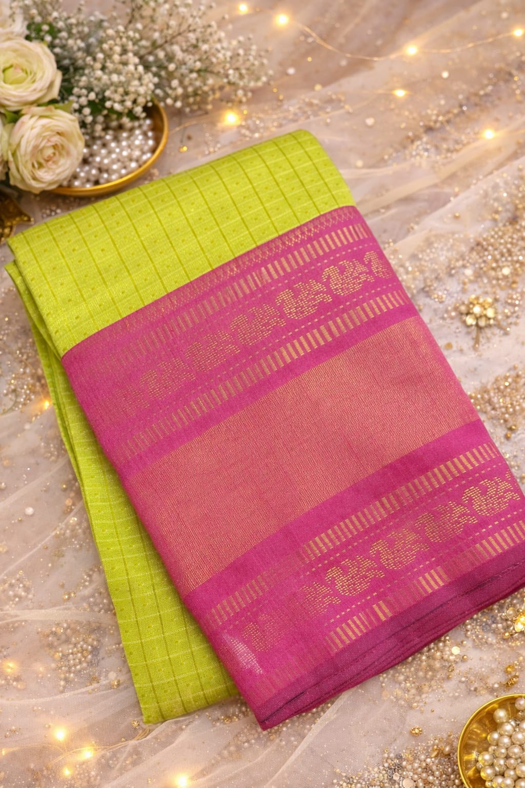 Silk cotton checked