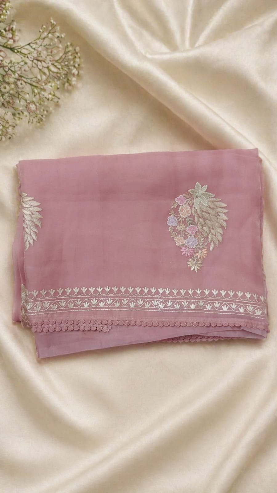 Elegant Soft blush pink organza