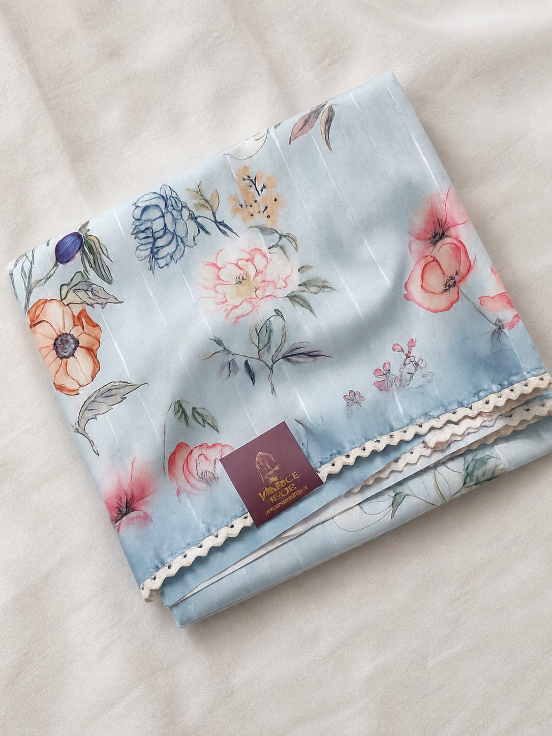 Pastel blue saree