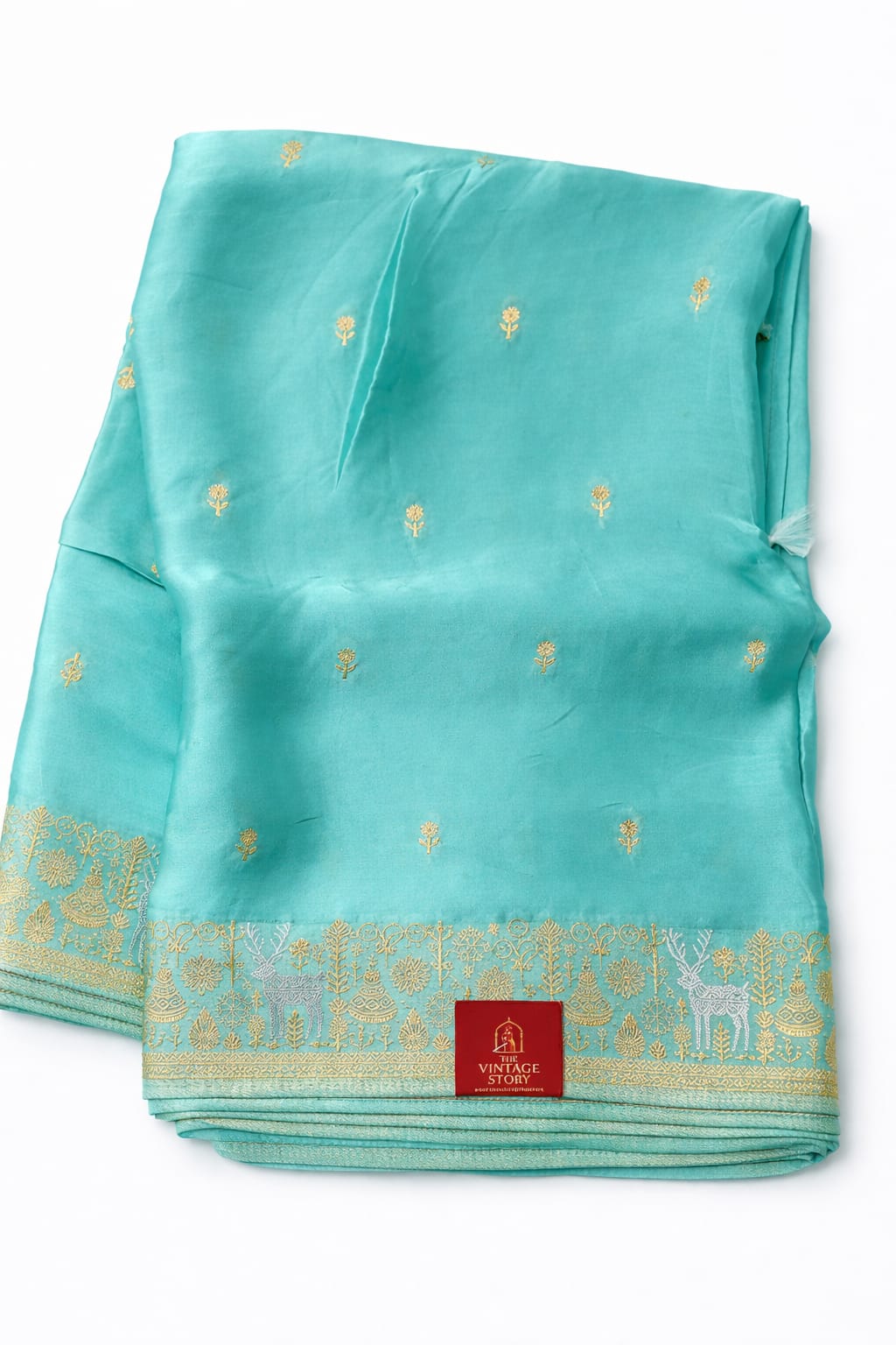 Seafoam Rajnidhi Satin Saree