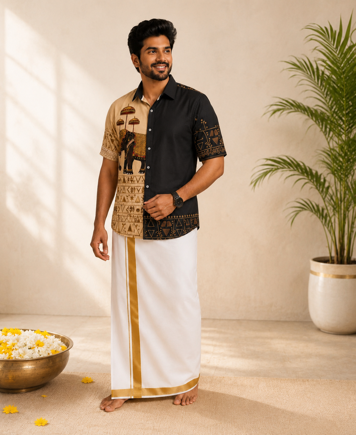 Shirt and Dhoti combo