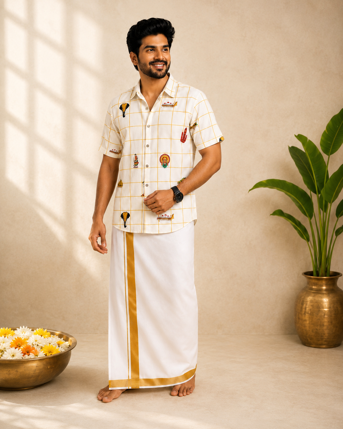 Shirt Dhoti Combo