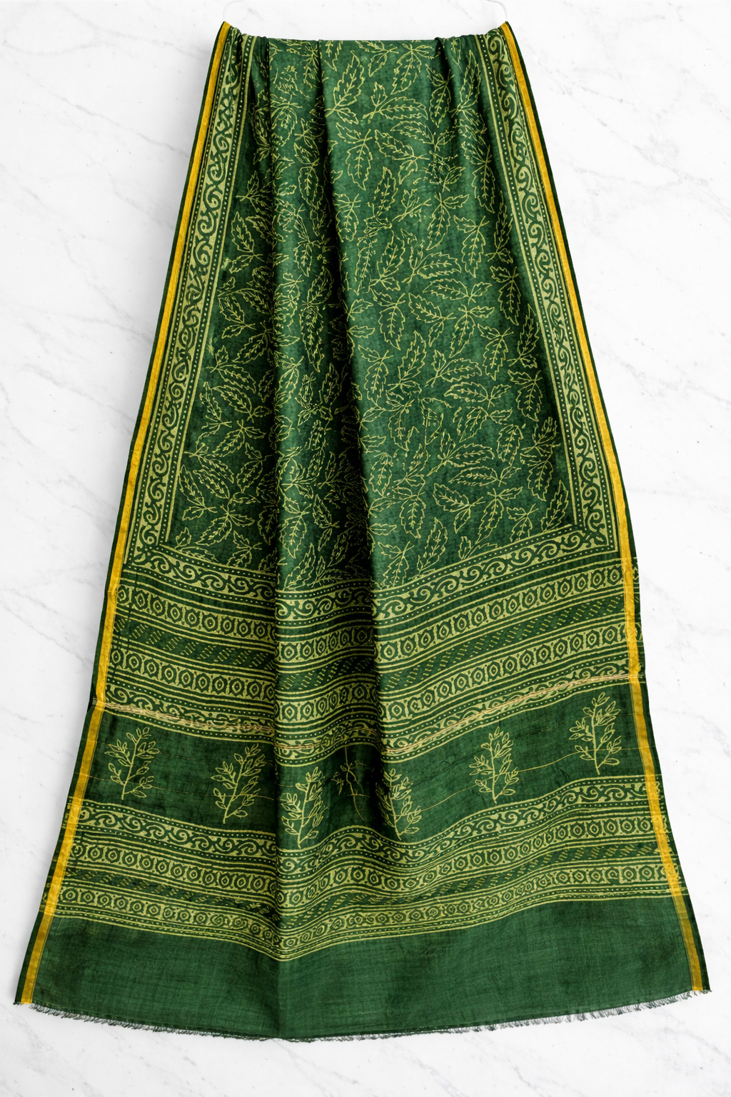 Chanderi Handblock Print Silk Saree