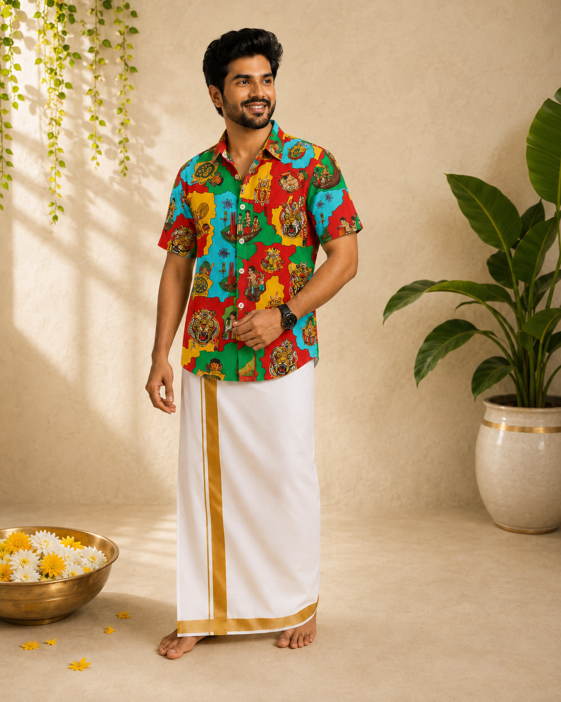 Shirt Dhoti Combo